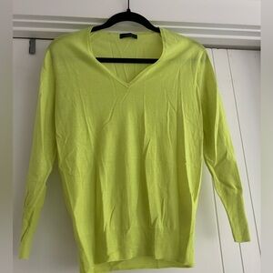 J Crew Tissue Sweater in Lime 🍋‍🟩 True Sample